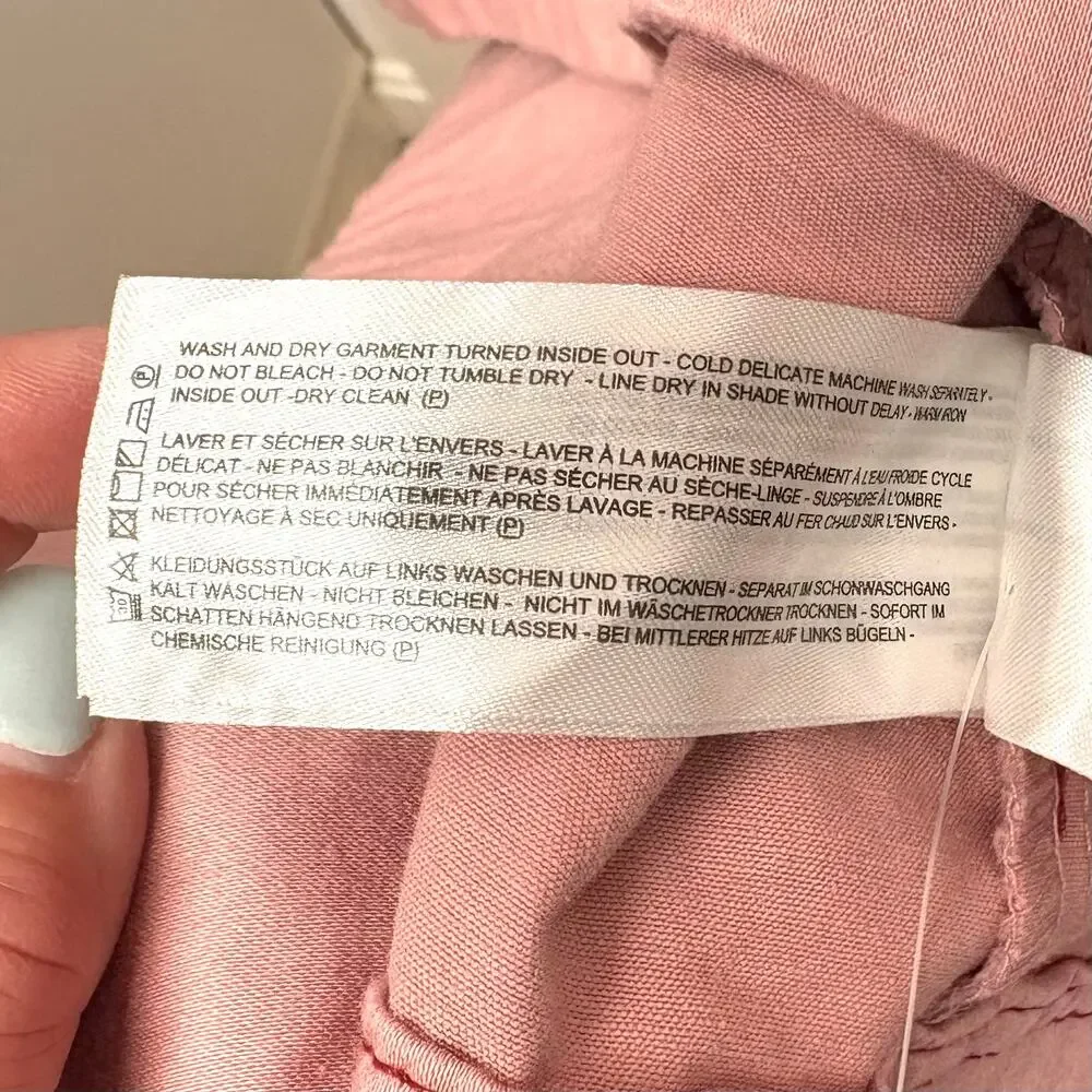 Finders Keepers Dress Pink Button Down Cargo Mini Cotton Stretch Mini Women's 8
